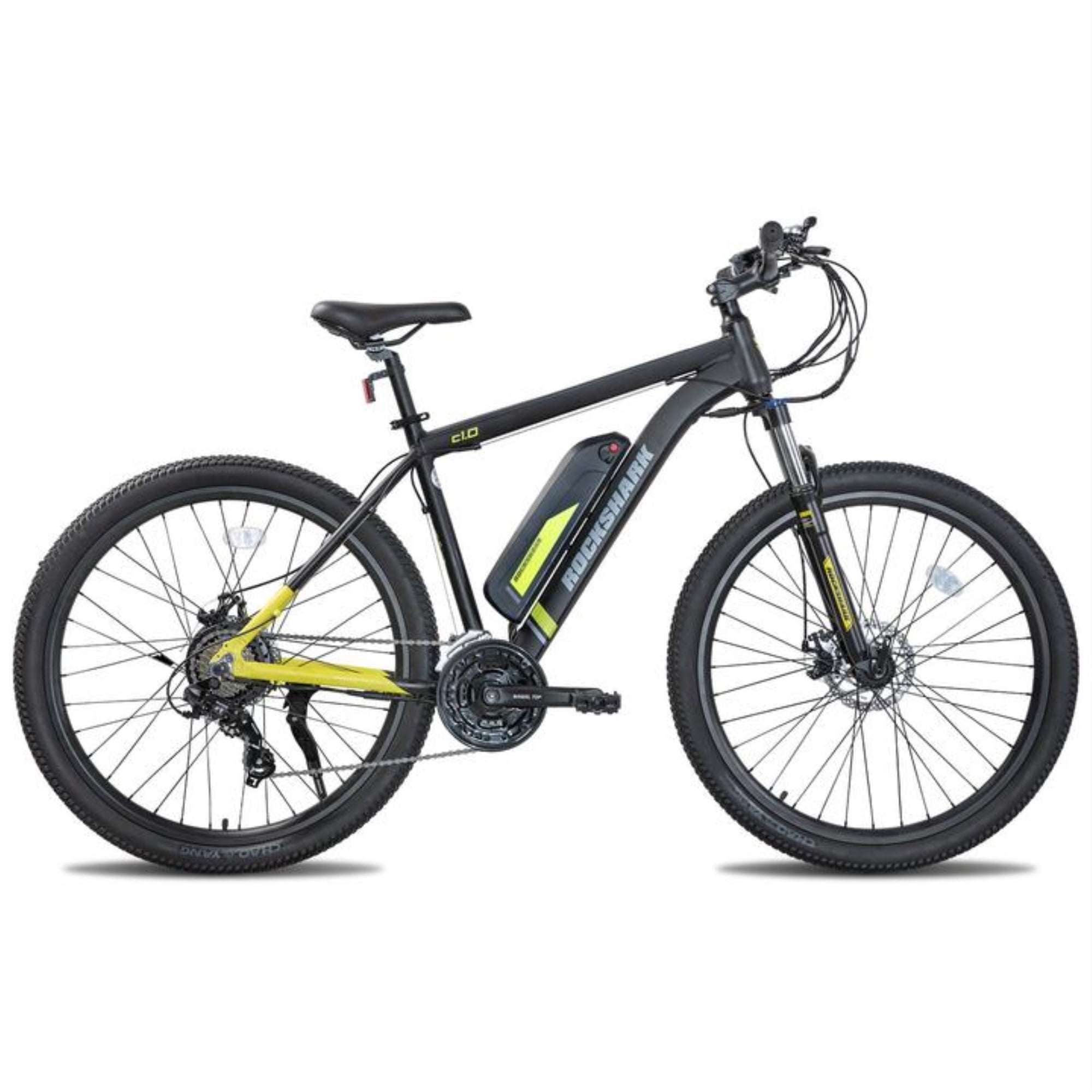 ROCKSHARK EBike Aluminum 26 inch 350W Electric Mountain Bike for 5'4 6' tall, Electric Bicycle