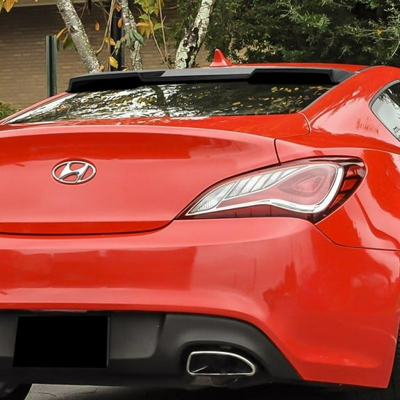 W-Power Aerodynamic Design Rear Roof Window Spoiler Visor Wing Compatible with 2010-2016 Hyundai Genesis Coupe 2011 2012 2013 2014 2015 (Unpainted Black)