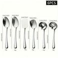 thumbnail image 4 of 6pcs/ 12pcs Stainless Steel Cookware Set, Durable Kitchen Utensils with Golden Plating, Including Soup Spoon, Shovel, Whisk, Tongs And Colander, Cooking Utensils Set, Kitchen Utensils father gift, 4 of 11