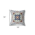 thumbnail image 5 of HomeRoots 418232 5 x 16 x 16 in. Gray & Indigo Blown Seam Geometric Indoor & Outdoor Throw Pillow, 5 of 5