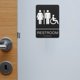 thumbnail image 2 of Letrero de baño acrílico unisex para pasillo (hombres, mujeres, silla de ruedas), 2 of 8