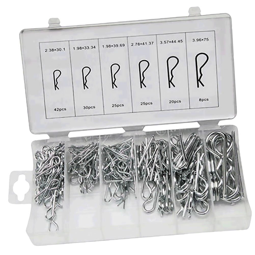 LABSERRON 150Pcs Small Cotter Pin Carbon Steel Durable Metal Replacement in White