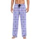 thumbnail image 4 of Pantalones de pijama largos para hombre, informales, con estampado a cuadros, holgados, deportivos, elásticos, rectos, vintage, con bolsillos, 4 of 6