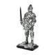thumbnail image 1 of Estatua de caballero, figura decorativa, pieza de arte coleccionable vintage, adorno de escritorio Plata, 1 of 9