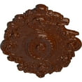 thumbnail image 3 of 30 1/2"W x 20"H x 1 1/2"P Strasbourg Ceiling Medallion, Hand-Painted Burnished Mahogany Crackle, 3 of 4