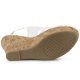 thumbnail image 5 of Sandalias de Cuña de encaje Allegra K Tacón de Plataforma Blanco 40, 5 of 7