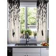 thumbnail image 2 of Spring Botanical Sheer Curtains 54 Inch Length 2 Panels Set for Living Room/Bedroom, Black Eucalyptus Butterfly Rustic Kitchen Curtains Grommet Semi-Sheer Curtains Drapes Window Treatments 42"x54"x2, 2 of 7