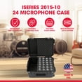 thumbnail image 2 of SKB Microphone Hard Case, 24-Slot Foam Interior with Cable Storage and Wheels, 2 of 9