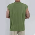 thumbnail image 3 of RYRJJ Men's Gym Tank Tops Workout Sleeveless Round Neck T-Shirts Athletic Muscle Tank Training Bodybuilding Shirts(Army Green,3XL), 3 of 5