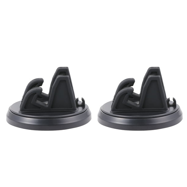 BRIGHTFUFU 2 piezas 360 grados giratorio soporte para teléfono celular de silicona soporte para teléfono inteligente tablero de instrumentos soporte para automóvil (negro)