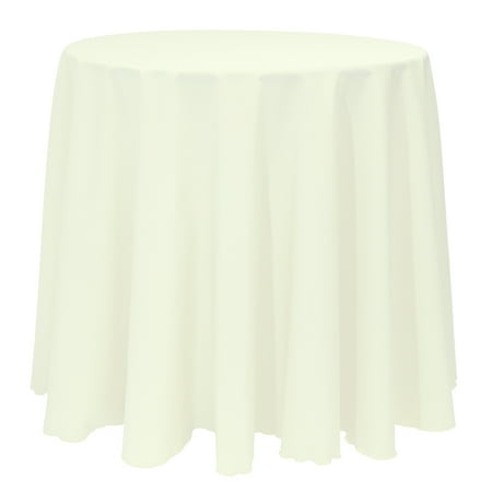 

Ultimate Textile (2 Pack) 114-Inch Round Polyester Linen Tablecloth - for Wedding Restaurant or Banquet use Oyster