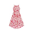 thumbnail image 1 of Vestido de Niña Rojo Corazón Amor sin Mangas Vestido Lencero de San Valentín 8 Años, 1 of 7