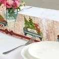 thumbnail image 6 of Dreamtimes Double Sided Christmas Truck Long Polyester Table Runner 13 x 70 Inches Christmas Tree Table Cloth Cover Placemats for Kitchen Dinning Living Holiday Wedding Party Decor, 6 of 7
