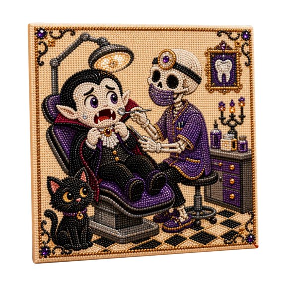 Halloween Ghost Pearl Art DIY Kit, Diamond Painting Crafts for Adults, Cute 3D Pearl Diamond Art for Fall Halloween Decor, Beginner Seasonal Wall Art Gift