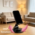 thumbnail image 4 of Soporte ajustable y plegable para teléfono y tablet con soporte de múltiples ángulos, diseño ligero y portátil, base estable con peso, para hogar, oficina, escuela, viajes, en negro o blanco., 4 of 6