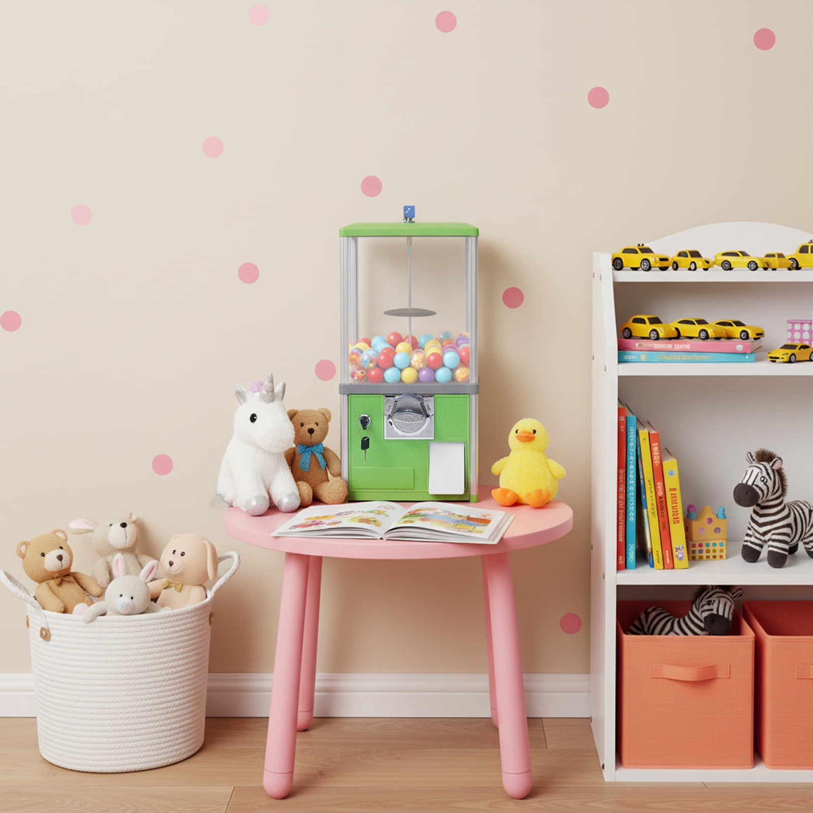 Miumaeov Vending Machine Gumball Bank Candy Gumball Machine Metal Candy Vending Machine for Amusement Parks & Game Stores