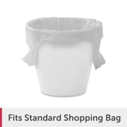 Sterilite Small Bathroom Trash Can, 1.5 Gallon Plastic Garbage Bucket Bin with No Lid, White