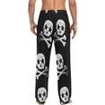 thumbnail image 2 of GZHJMY Vintage Skull Skeleton Bones Pajama Pants For Men, Men's Separate Bottoms, Lounge Pants with Pockets, Christmas New Year Birthday Gifts, Medium, Christmas New Year Birthday Gifts, Medium, 2 of 7