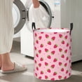 thumbnail image 4 of Lsque Strawberries pattern Laundry Hamper Basket, Tall Woven Rope Hamper Basket for Clothes, Lightweight Storage Basket, Collapsible Waterproof-Medium, 4 of 8
