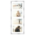 thumbnail image 2 of Stainless Steel Silver Wood Finish Collage Frame - White Mat, Holds Four 4x6 Photos , UV Resistant, 2 of 8