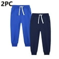 thumbnail image 2 of Dezsed 2 Pack Toddler Girls Boys Sweatpants Kids Casual Athletic Pull-On Cotton Jogger Pants with Drawstring for Boys Girls 7-8 Years Blue, 2 of 4