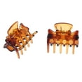 thumbnail image 3 of Paquete de 12 pinzas para el pelo de resina, pequeñas pinzas de plástico para mujeres y niñas café Yuyangstore mini pinzas para el cabello para niñas, 3 of 8