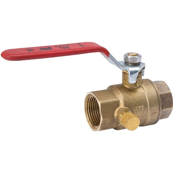 B&K 107-754NL Homewerks 3/4 In. Brass Fip Ball Valve With Drain Full Port