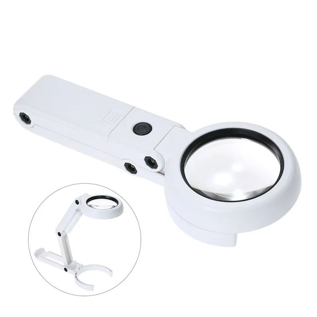 Lupa de lectura 5X 11X con 8 luces LED, lupa para personas mayores, lectura, lupas, inspección de joyas con lupa, pasatiempos, manualidades, relojero, monedas-2 piezas