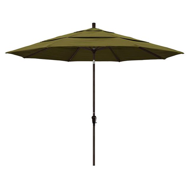 California Umbrella SDAU118117-SA21-DWV Parasol de Marché Rond en Aluminium de 11 Pi & Palmier Pacifica