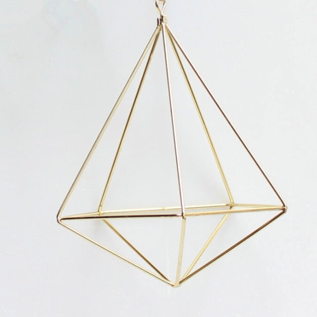 Wall Decoration Hanging Metal Geometric Air Plant Flower Pot Rack Holder Bracket