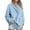 Light Blue_#10, variant on Sweatshirt for Women Oversized Casual Long Sleeve Button Henley Neck Pullover Tops Fashion Outfits Clothes Black 2XL