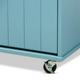 thumbnail image 3 of Baxton Studio Liona Chariot de Rangement de Cuisine en Bois Fini Bleu Ciel, 3 of 14