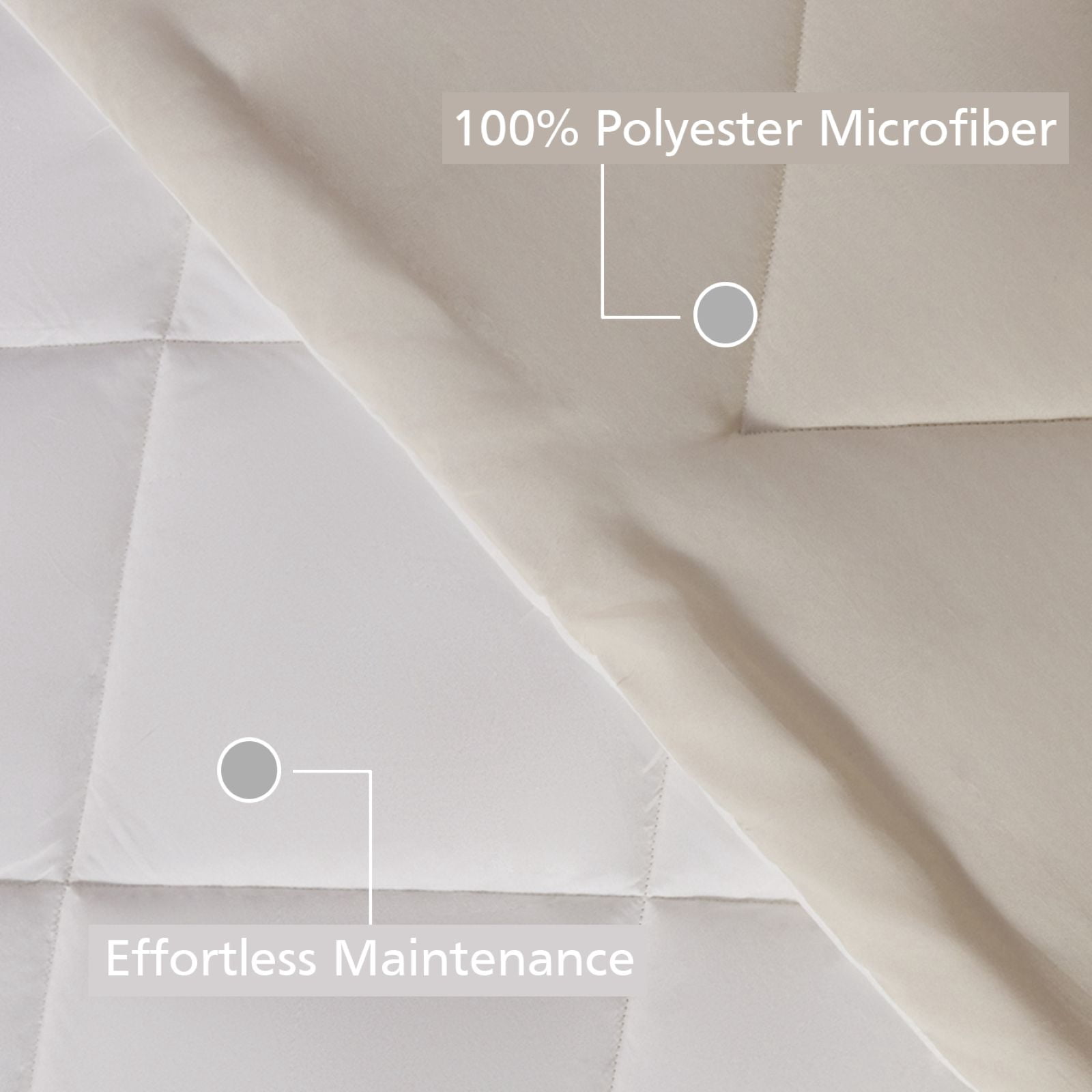 Mainstays King Comforter, All-Season Reversible Microfiber, Beige / Ivory