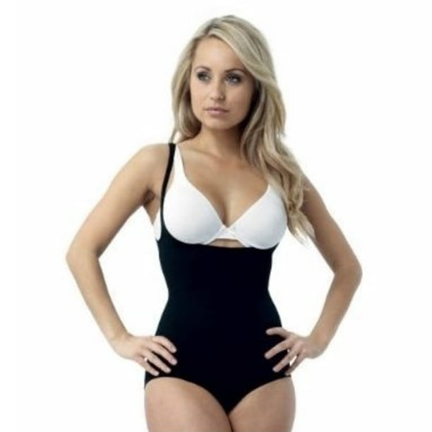 Belvia Shapewear Smoothing Slimming Control Bodysuit Women Ful Body Shaper Tummy  Control -(Black) Small 