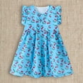 thumbnail image 2 of XXWXYD Girls Floral Print Fairy Dress Summer Casual Wear, Soft Cotton Baby Girl Dress with Ruffled Sleeves, Cute Toddler Dresses for Outdoor Play & Daily Outfits, 2 of 9