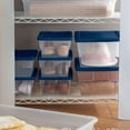 thumbnail image 3 of Caja de Almacenamiento Apilable Sterilite 6 Cuartos Transparente con Tapa Azul x30, 3 of 9
