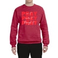 thumbnail image 2 of Wild Bobby, Pray On It Pray Over It Pray Through It Inspirational/Christian Unisex Crewneck Graphic Sweatshirt, Vintage Heather Red, 3X-Large, 2 of 6