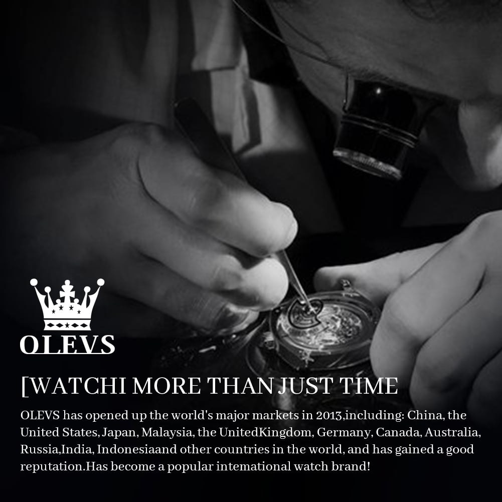 OLEVS Automatic Watches for Men Luxury Dress Waterproof Self Winding Mechanical Moon Phase Chronograph Stainless Steel Luminous Diamond Date Skeleton Tourbillon Wristwatch for Men Reloj Para Hombre