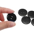 thumbnail image 4 of Uxcell 10Pcs Sewing Button 1"(25mm) 2 Holes Resin Round Craft Replacement Buttons, Black, 4 of 5