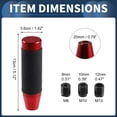thumbnail image 3 of Cylinder Shift Knob, 13cm Universal for Automatic and Manual Vehicle Gear Shifter Knob with 3 Adapter Aluminum Alloy Red, 1 Set, 3 of 7
