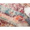 thumbnail image 5 of Unique Loom Yellowstone Sedona Rug Cherry Pink/Blue 8' Round Striped Bohemian Perfect For Dining Room Entryway Bed Room, 5 of 6