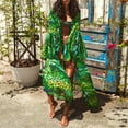 thumbnail image 3 of Aunavey Womens Beach Swimsuit Bikini Cover Up Long Floral Kimono Cardigan Bohemian Dress, 3 of 6