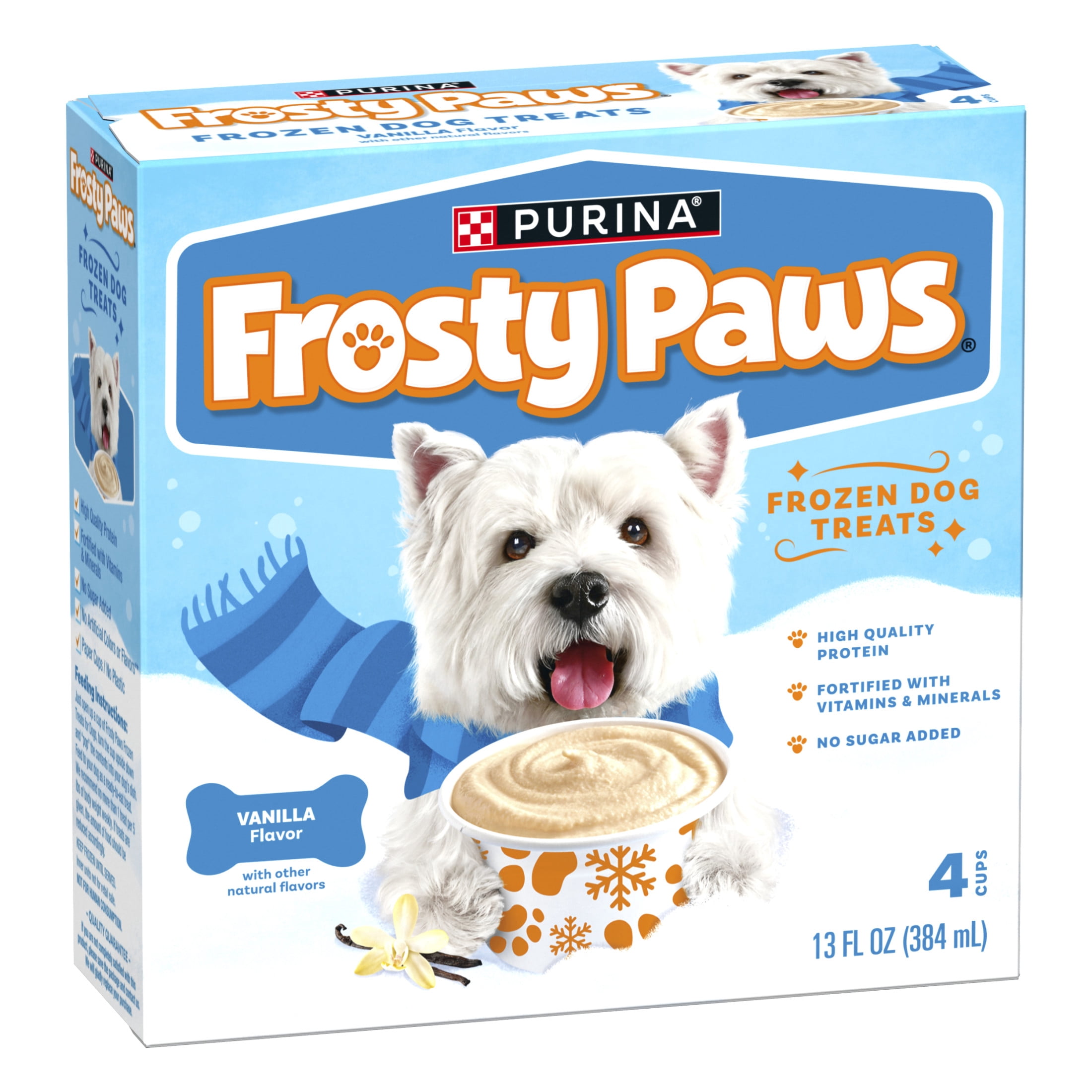 Purina Frosty Paws Vanilla Flavor With Other Natural Flavors Frozen Dog Treats, 4 Count