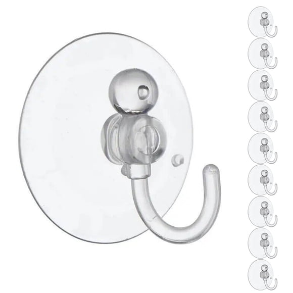 10 Pcs Reusable PVC Suction Cup with Strong Hook for Glass Home Decor