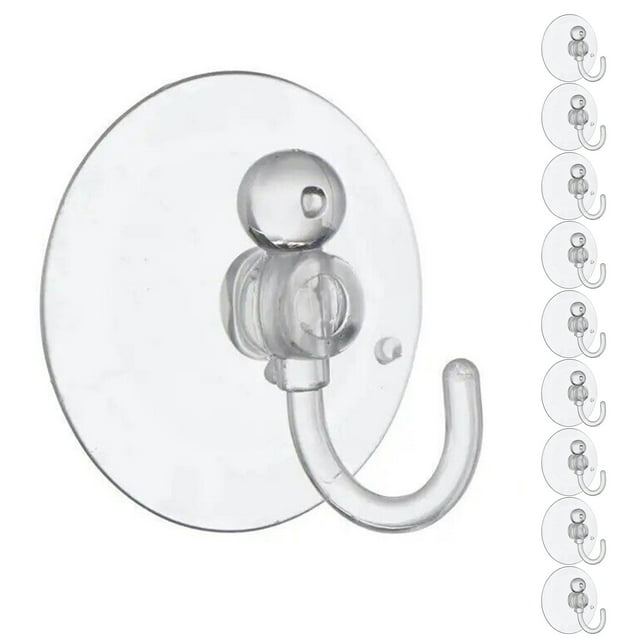 10 Pcs Ventouse en PVC Réutilisable avec Crochet Solide pour Décoration Intérieure en Verre