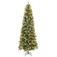 thumbnail image 1 of Gymax 9 FT Artificial Xmas Tree w/ 1416 Branch Tips 560 Warm White LED Lights, 1 of 10