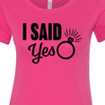 thumbnail image 4 of Inktastic I Said Yes with Engagement Ring Women's T-Shirt, 4 of 5