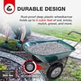 thumbnail image 3 of Elevon Brouette Utilitaire de Jardinage à 2 Roues, Chariot de Jardin avec Support, Vert, 3 of 11
