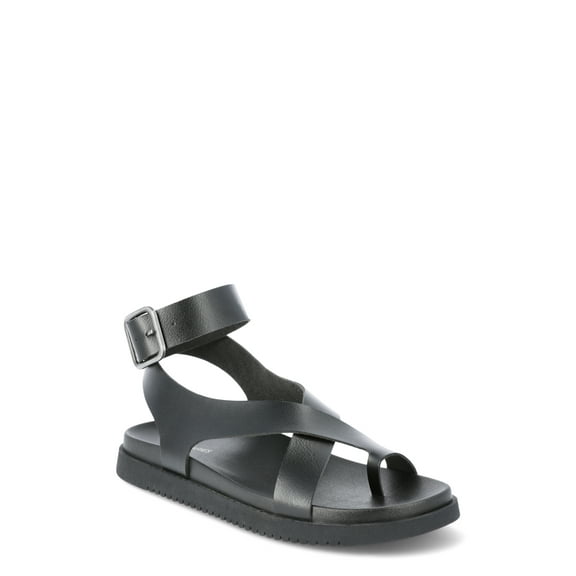 No Boundaries Women's X-Strap Toe Loop Sandals