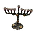 thumbnail image 1 of Candelabro de Menorah de 9 ramas para comedor, mesa central de banquete, adorno de candelabro versátil para el hogar, portavelas de Hanukkah, 1 of 9